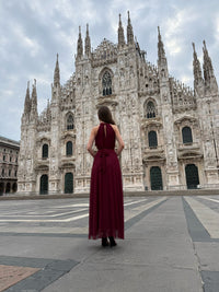 Abito lungo in tulle cut out Lucrezia