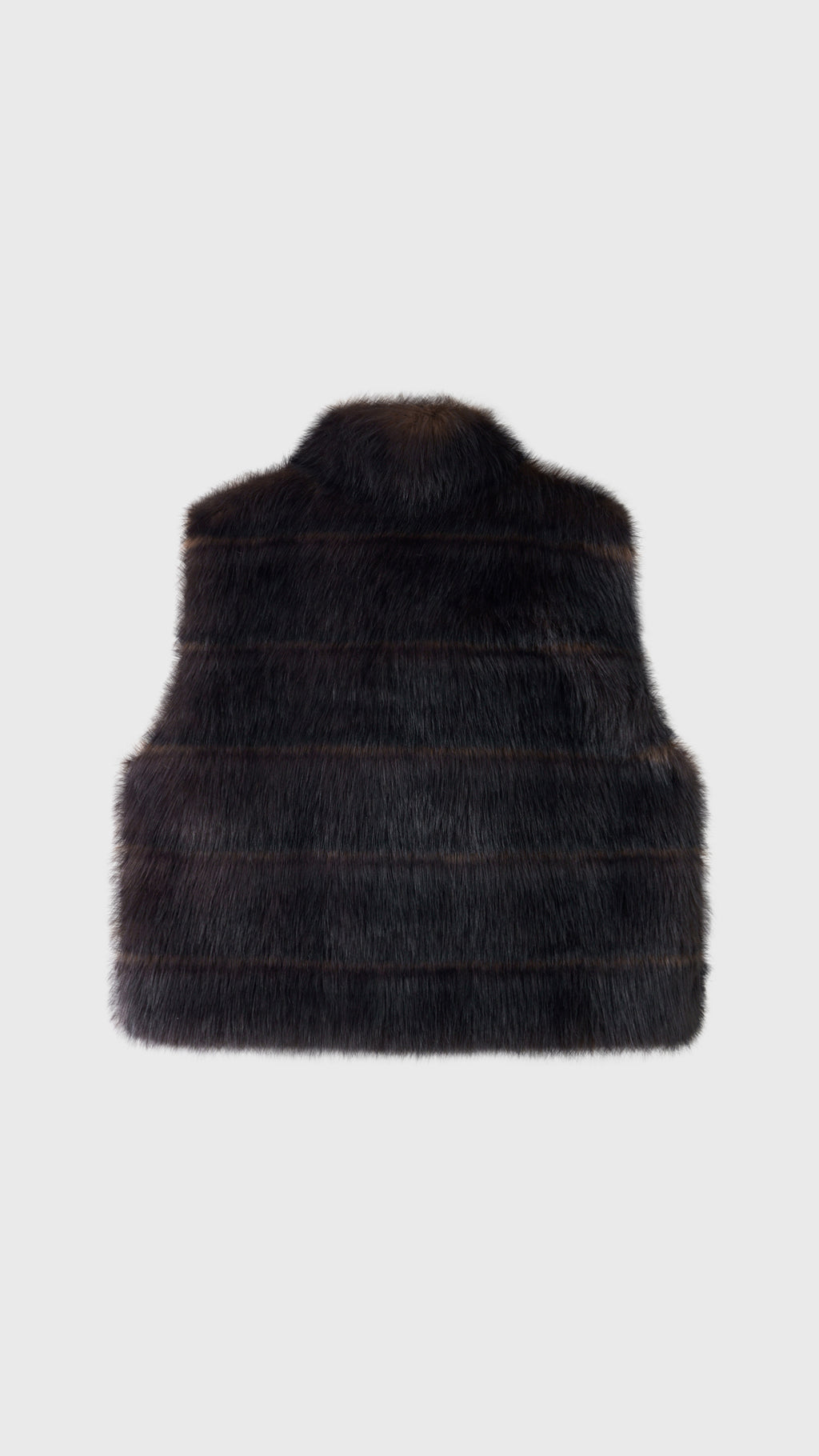 Gilet Senza Maniche Donna in Pelliccia Sintetica, Modello Collo Alto Elegante, Gilet Corto Invernale Casual per Abbinamenti Outfit
