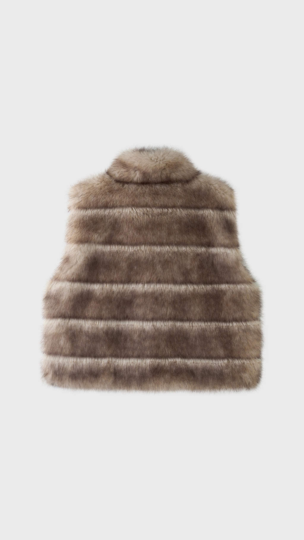 Gilet Senza Maniche Donna in Pelliccia Sintetica, Modello Collo Alto Elegante, Gilet Corto Invernale Casual per Abbinamenti Outfit