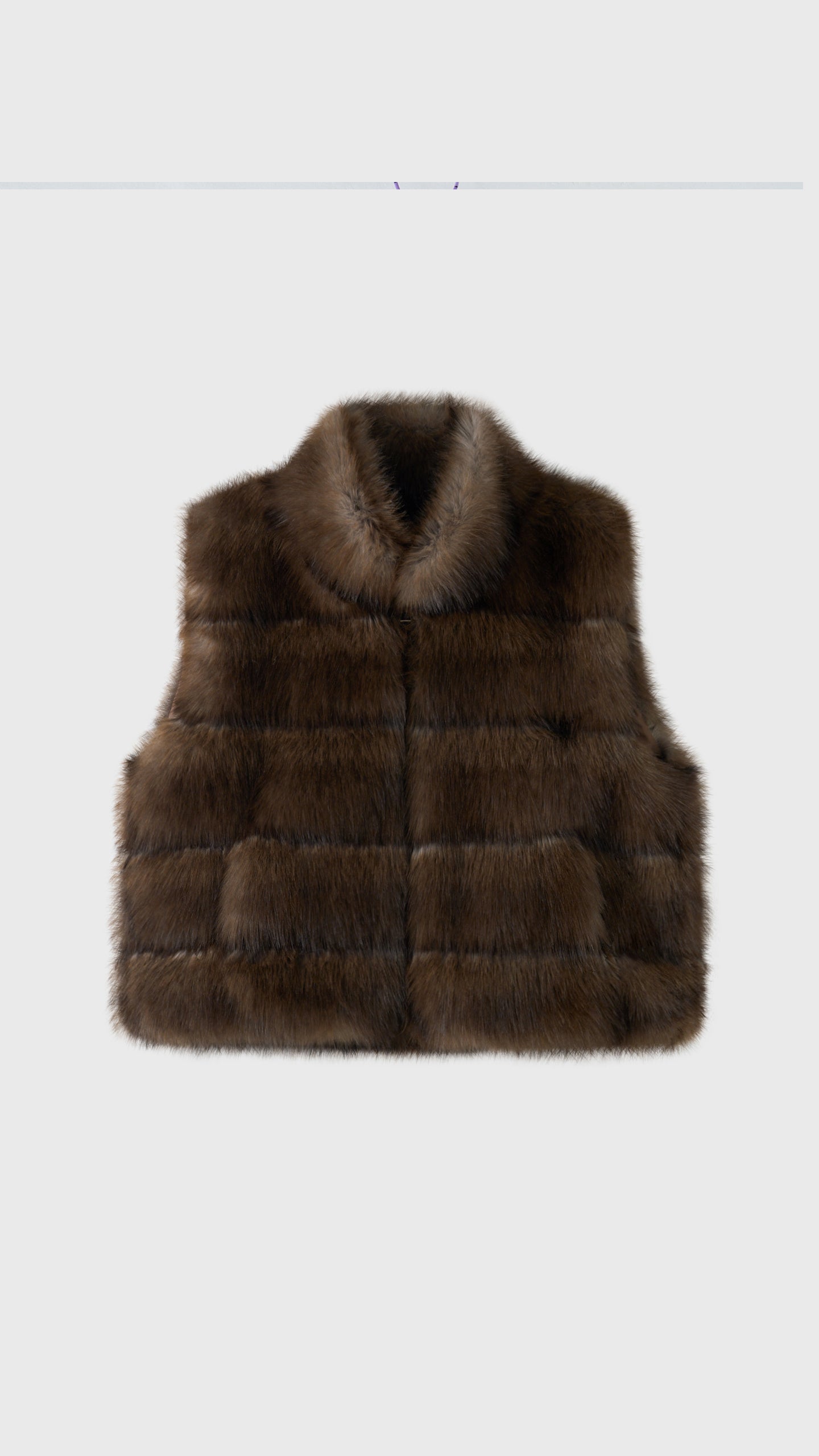 Gilet Senza Maniche Donna in Pelliccia Sintetica, Modello Collo Alto Elegante, Gilet Corto Invernale Casual per Abbinamenti Outfit