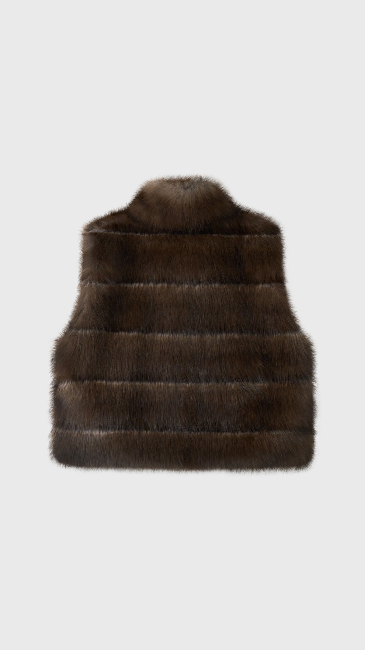 Gilet Senza Maniche Donna in Pelliccia Sintetica, Modello Collo Alto Elegante, Gilet Corto Invernale Casual per Abbinamenti Outfit