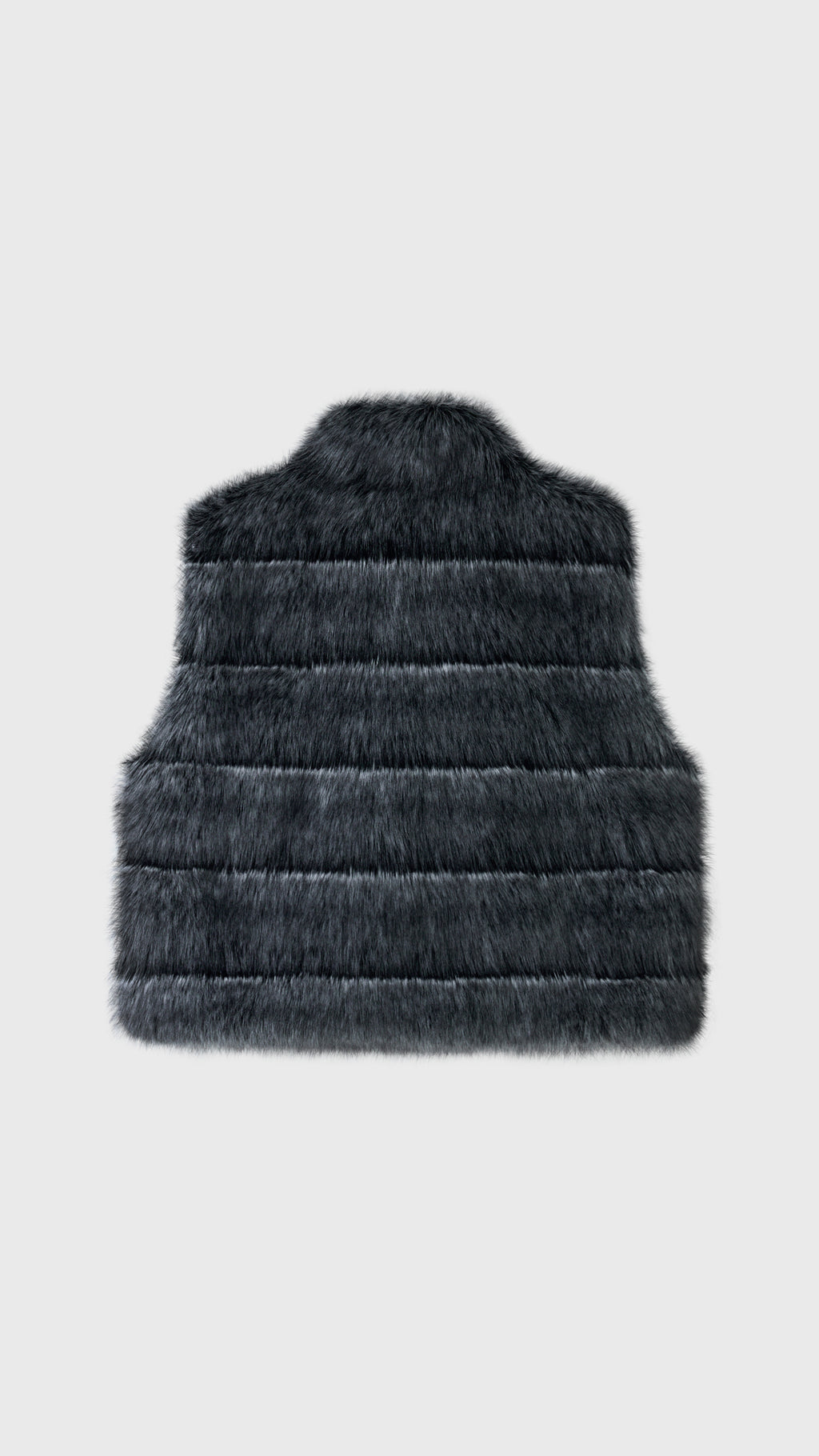 Gilet Senza Maniche Donna in Pelliccia Sintetica, Modello Collo Alto Elegante, Gilet Corto Invernale Casual per Abbinamenti Outfit