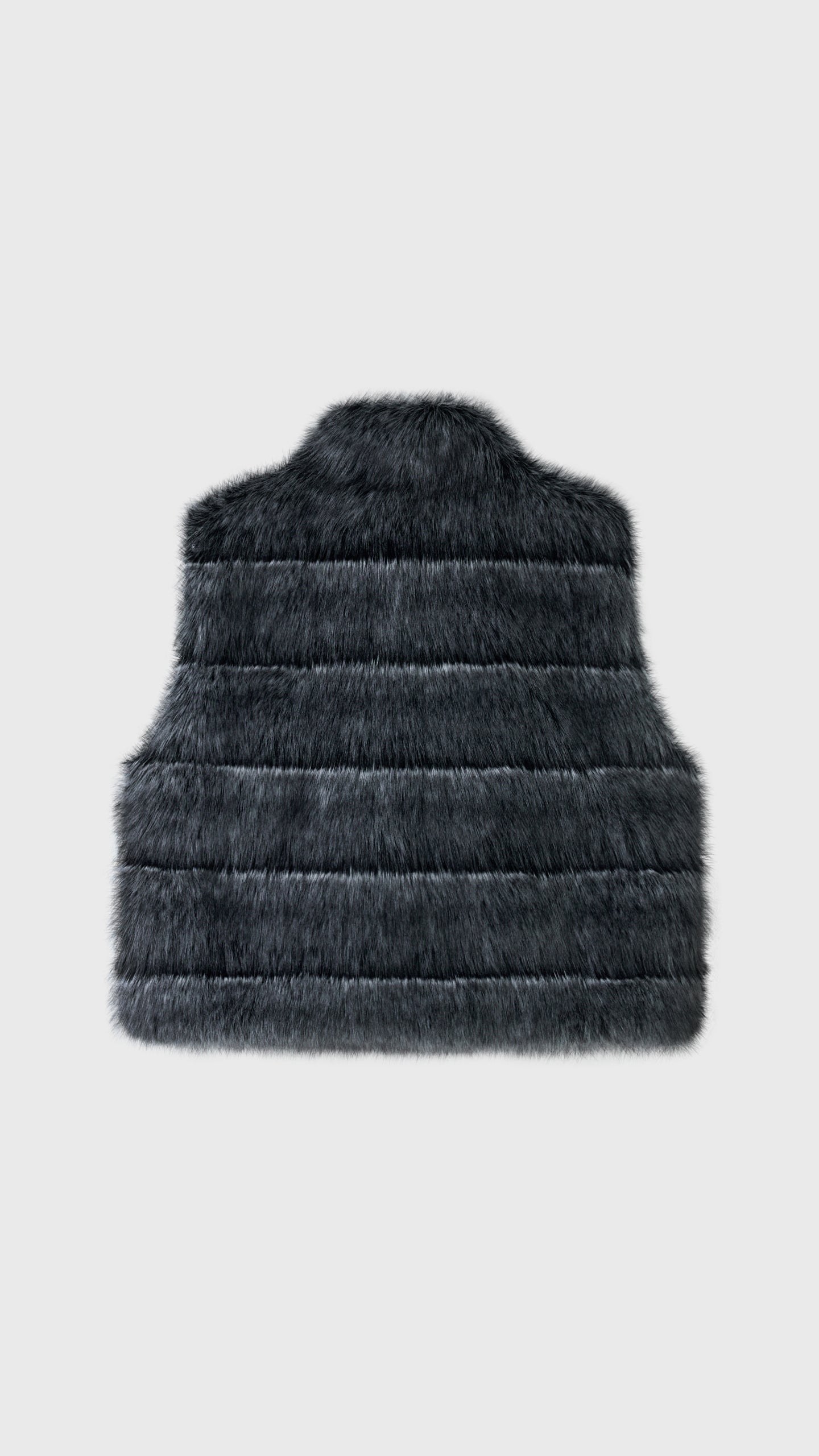 Gilet Senza Maniche Donna in Pelliccia Sintetica, Modello Collo Alto Elegante, Gilet Corto Invernale Casual per Abbinamenti Outfit