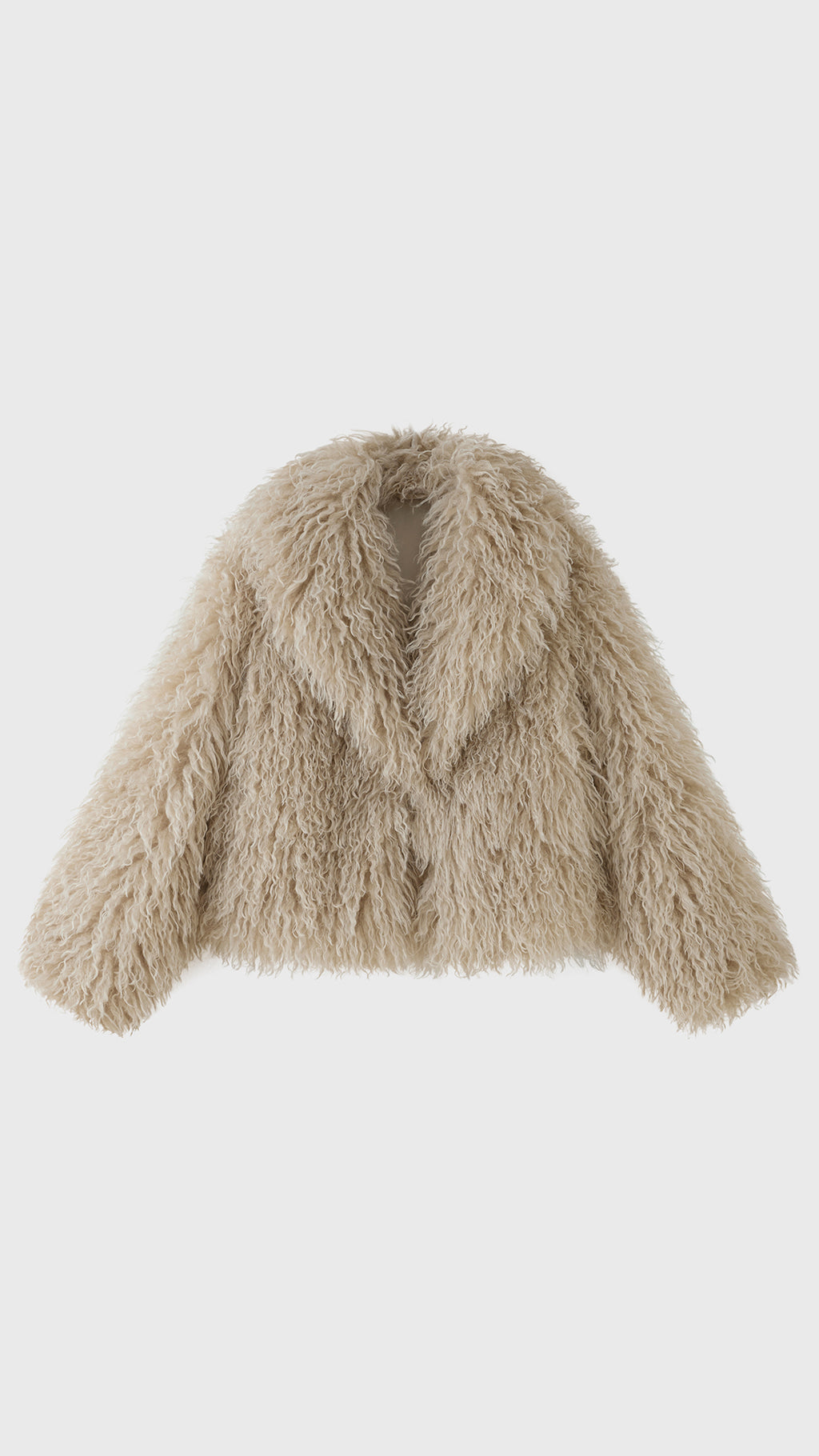 Giacca Corta Donna in Pelliccia Sintetica, Cappotto con Collo a Revers Ampio, Modello Soffice Caldo Autunno Inverno, Taglie S/M e L/XL