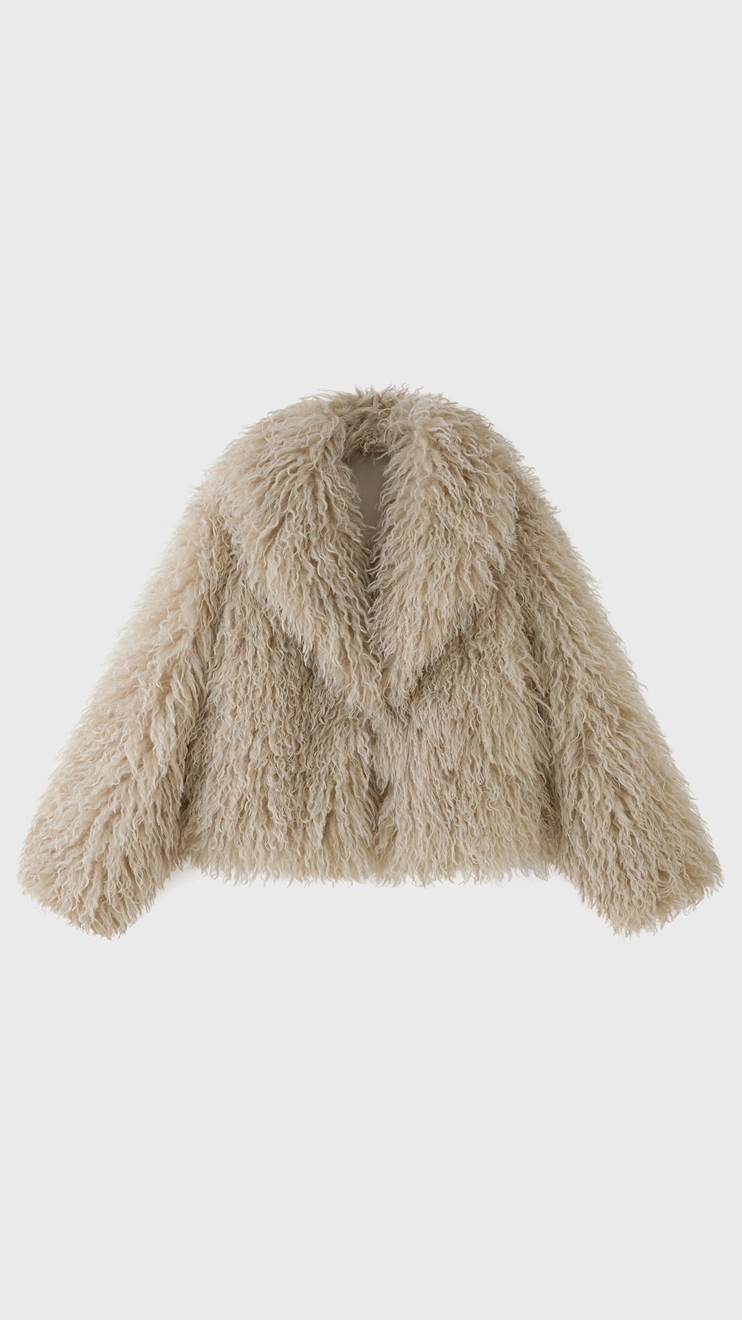 Giacca Corta Donna in Pelliccia Sintetica, Cappotto con Collo a Revers Ampio, Modello Soffice Caldo Autunno Inverno, Taglie S/M e L/XL