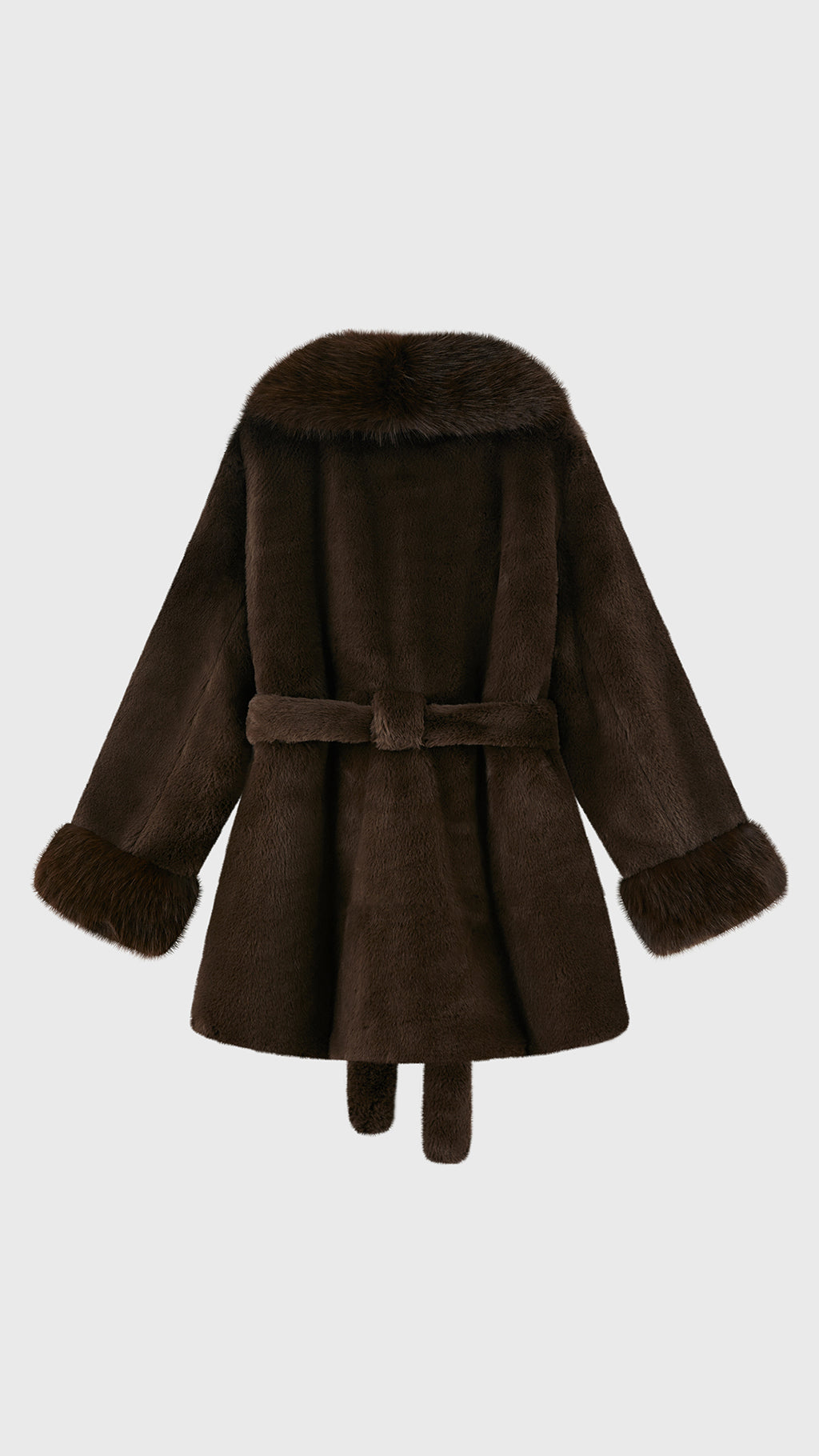 Cappotto Donna in Pelliccia Sintetica con Cintura a Nodo, Giacca Elegante Taglia Unica, Modello Avvolgente Caldo Invernale
