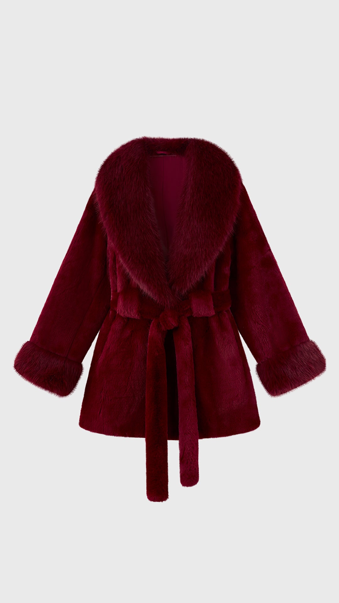 Cappotto Donna in Pelliccia Sintetica con Cintura a Nodo, Giacca Elegante Taglia Unica, Modello Avvolgente Caldo Invernale