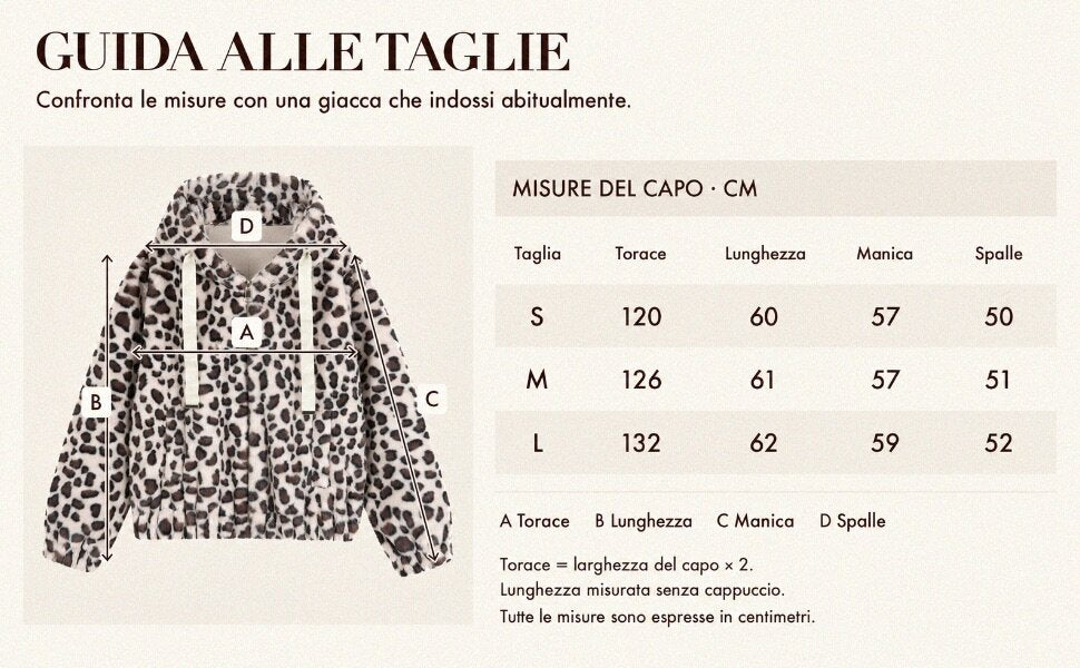 Giacca con cappuccio in peluche sintetica con zip e coulisse