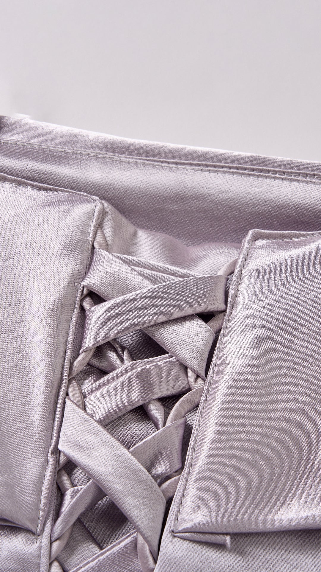 Vestito Lungo Satin Donna con Colletto Alto e Spalle Scoperte, Abito Elegante Cerimonia Busto Arricciato e Gonna Svasata