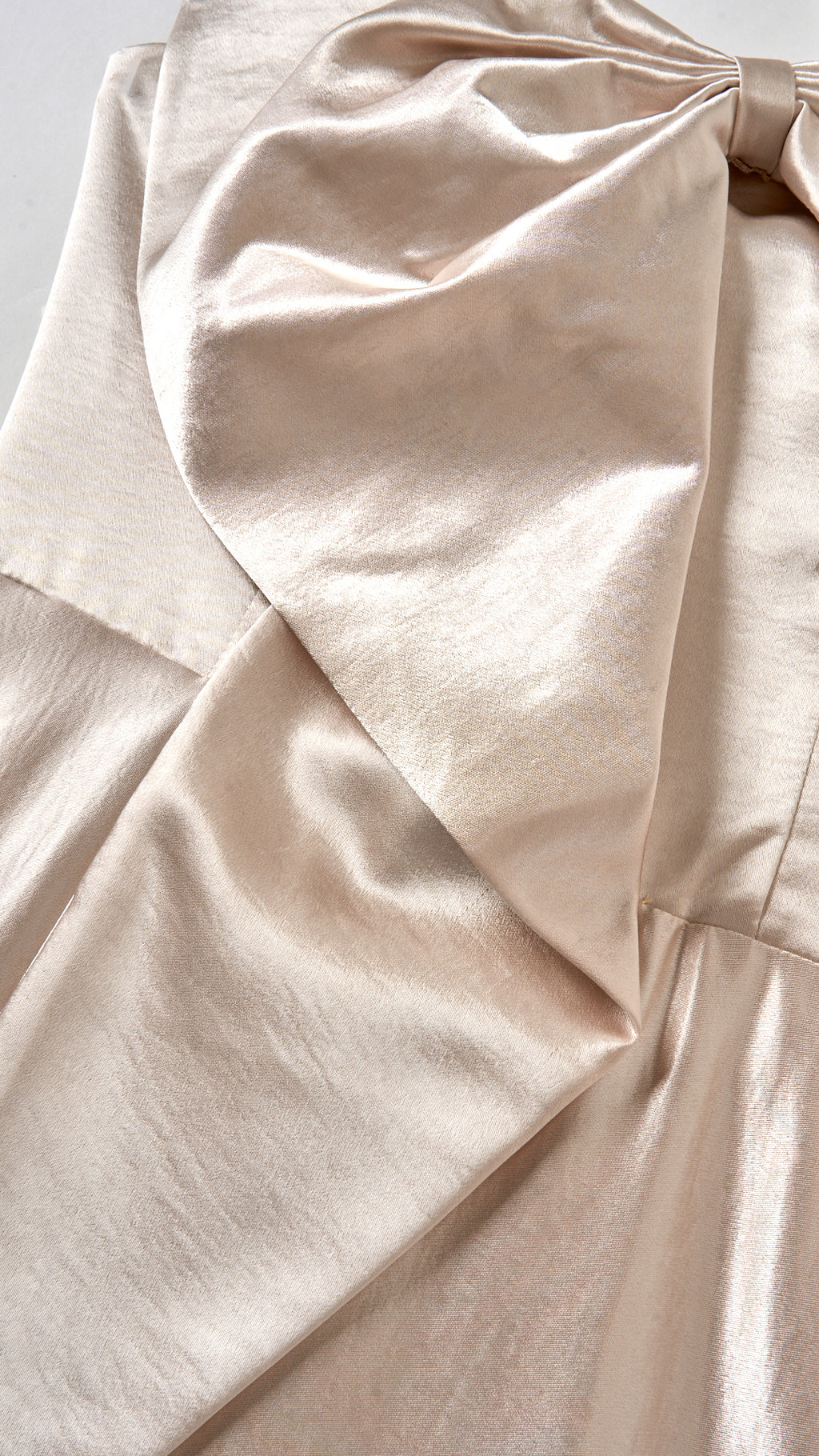 Vestito Lungo Satin Donna Spallina Singola con Maxi Fiocco, Abito Elegante da Cerimonia e Festa Smanicato（副本）