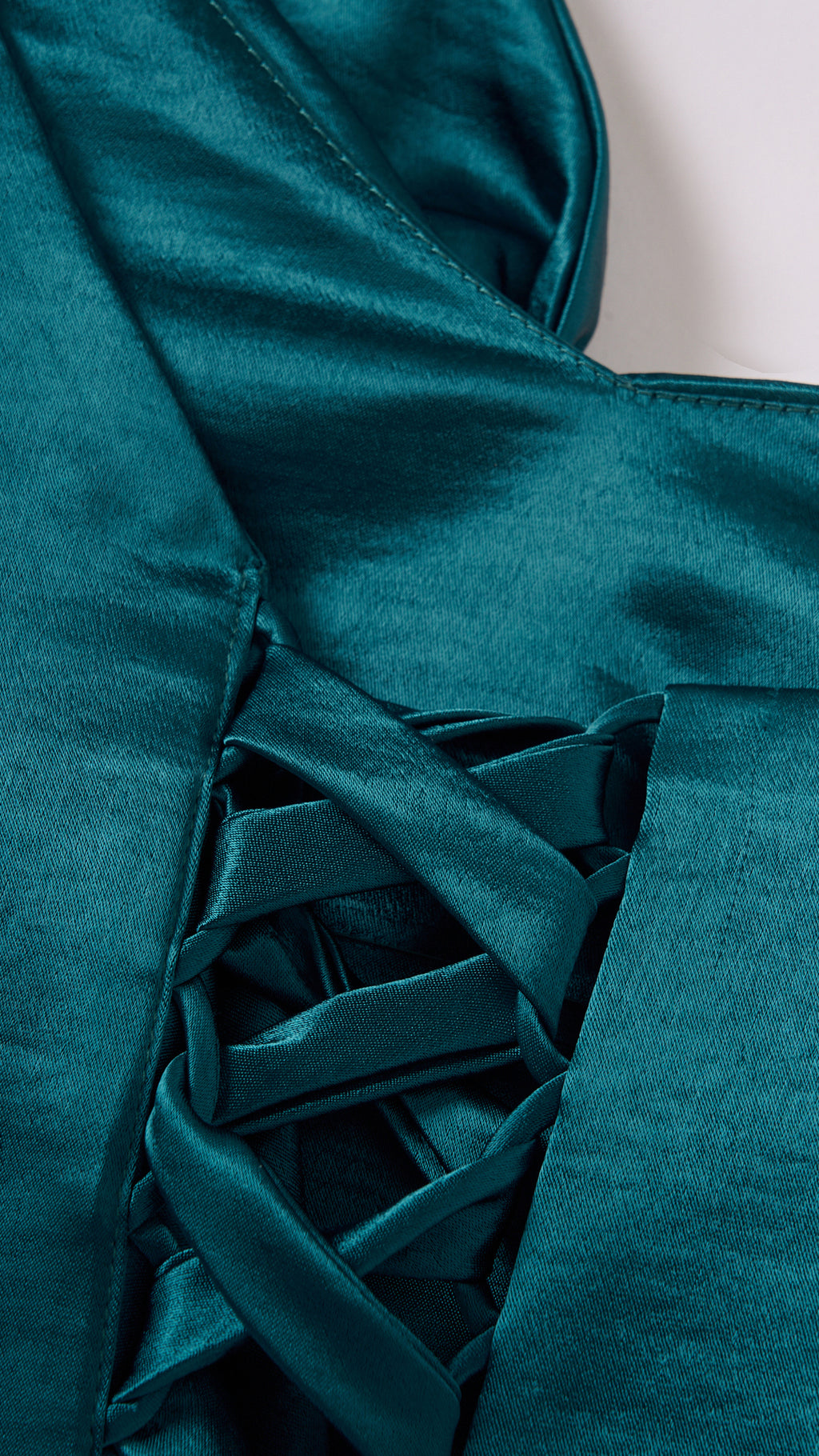 Vestito Lungo Satin Donna Spallina Singola con Maxi Fiocco, Abito Elegante da Cerimonia e Festa Smanicato（副本）