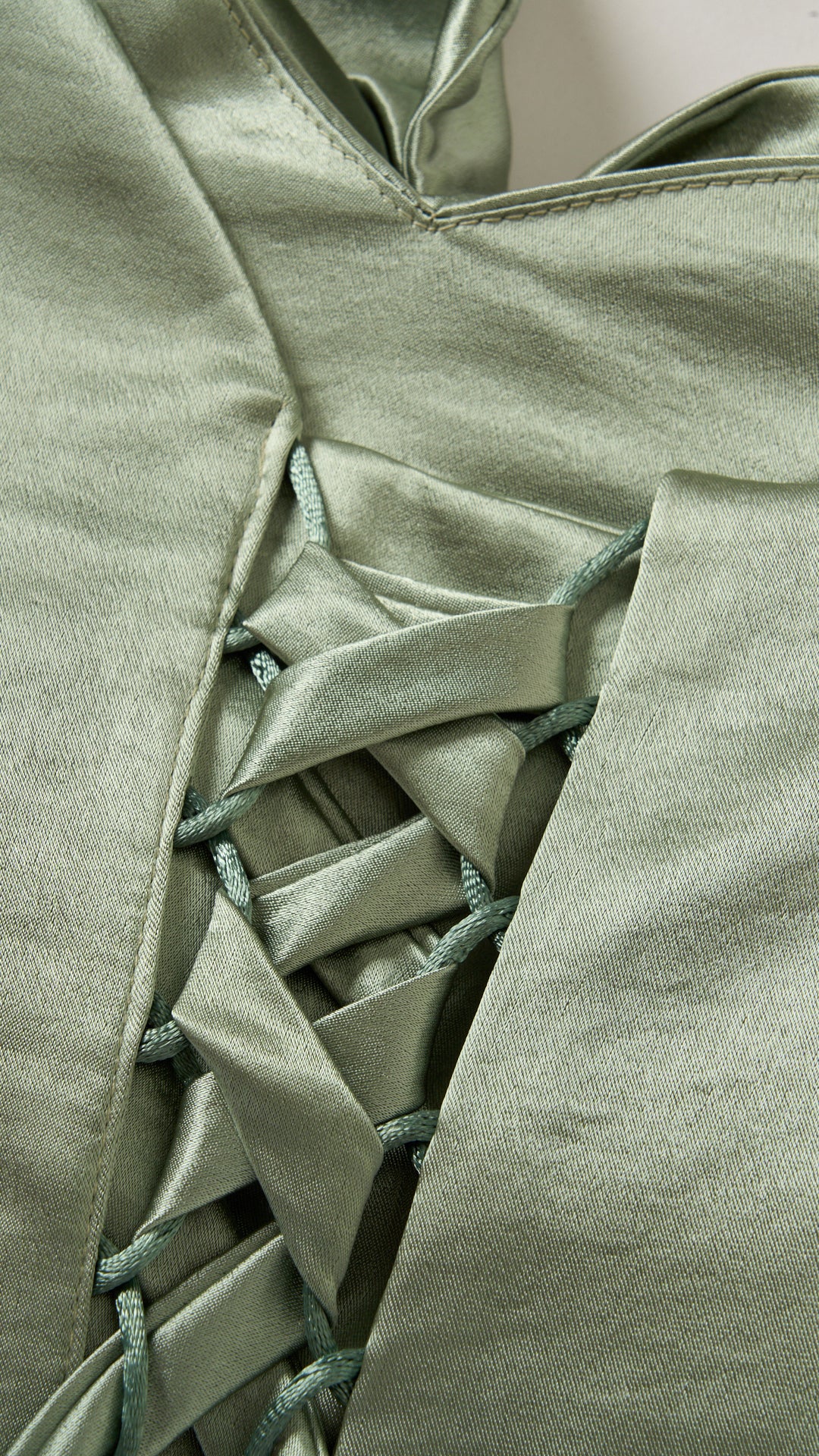 Vestito Lungo Satin Donna Spallina Singola con Maxi Fiocco, Abito Elegante da Cerimonia e Festa Smanicato