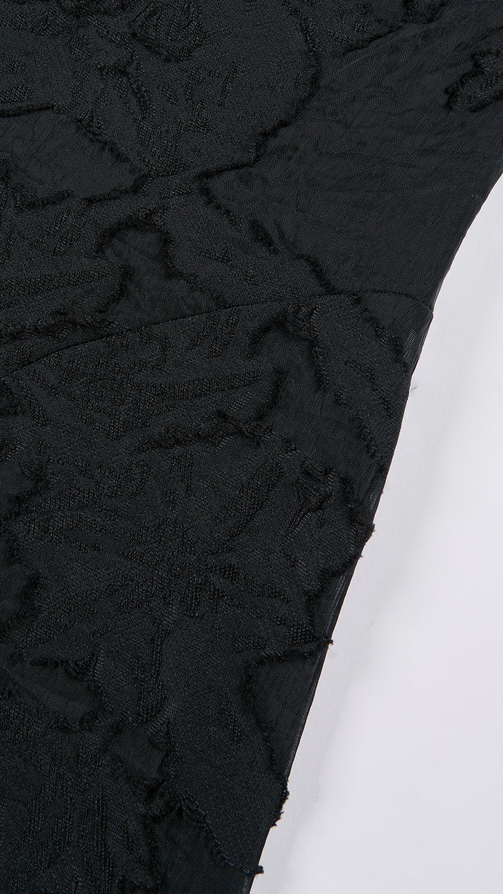 Abito midi elegante a spalline sottili con scollo a fascia, tessuto jacquard floreale e dettaglio a croce sul retro（副本）