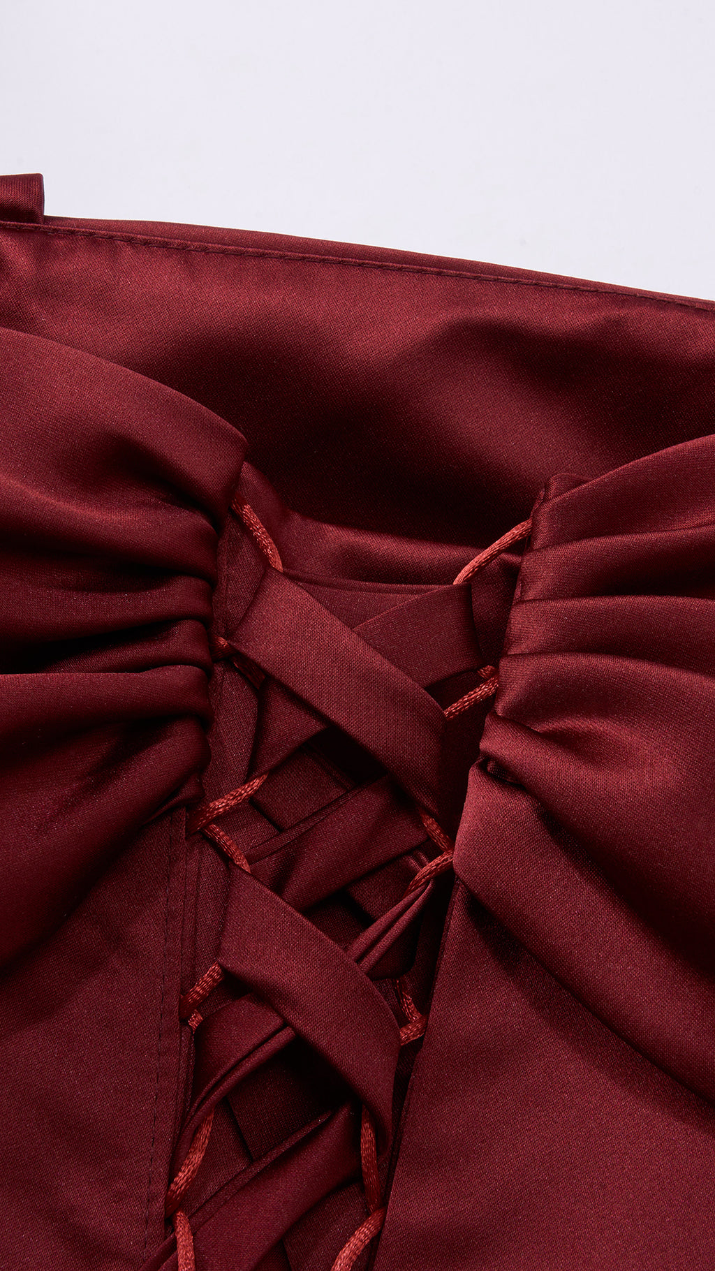 Vestito Lungo Satin Spalline Sottili a Spalla Scoperta, Abito Elegante Donna da Cerimonia con Busto Arricciato e Gonna Ampia（副本）