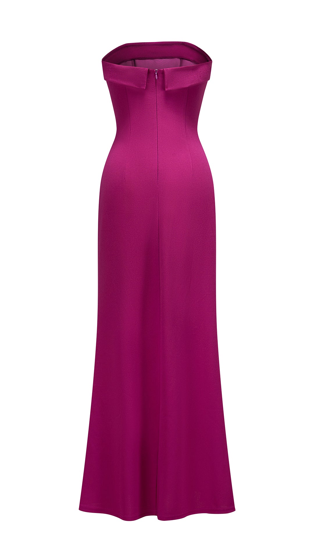 Abito da donna elegante senza spalline con scollo dritto, abito lungo da sera aderente con gonna a sirena, vestito formale per feste, matrimoni e cerimonie