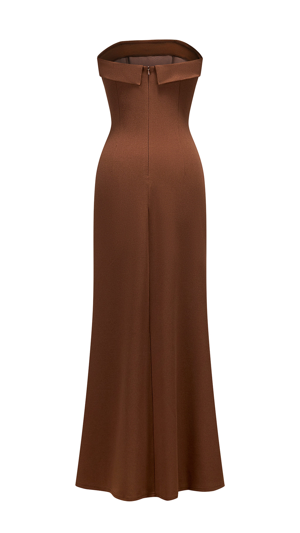 Abito da donna elegante senza spalline con scollo dritto, abito lungo da sera aderente con gonna a sirena, vestito formale per feste, matrimoni e cerimonie