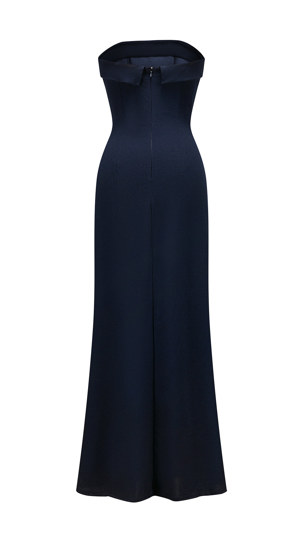 Abito da donna elegante senza spalline con scollo dritto, abito lungo da sera aderente con gonna a sirena, vestito formale per feste, matrimoni e cerimonie