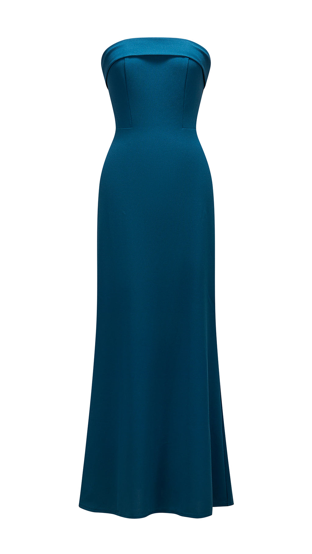 Abito da donna elegante senza spalline con scollo dritto, abito lungo da sera aderente con gonna a sirena, vestito formale per feste, matrimoni e cerimonie
