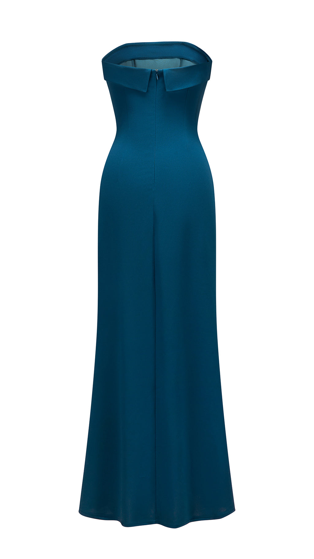 Abito da donna elegante senza spalline con scollo dritto, abito lungo da sera aderente con gonna a sirena, vestito formale per feste, matrimoni e cerimonie