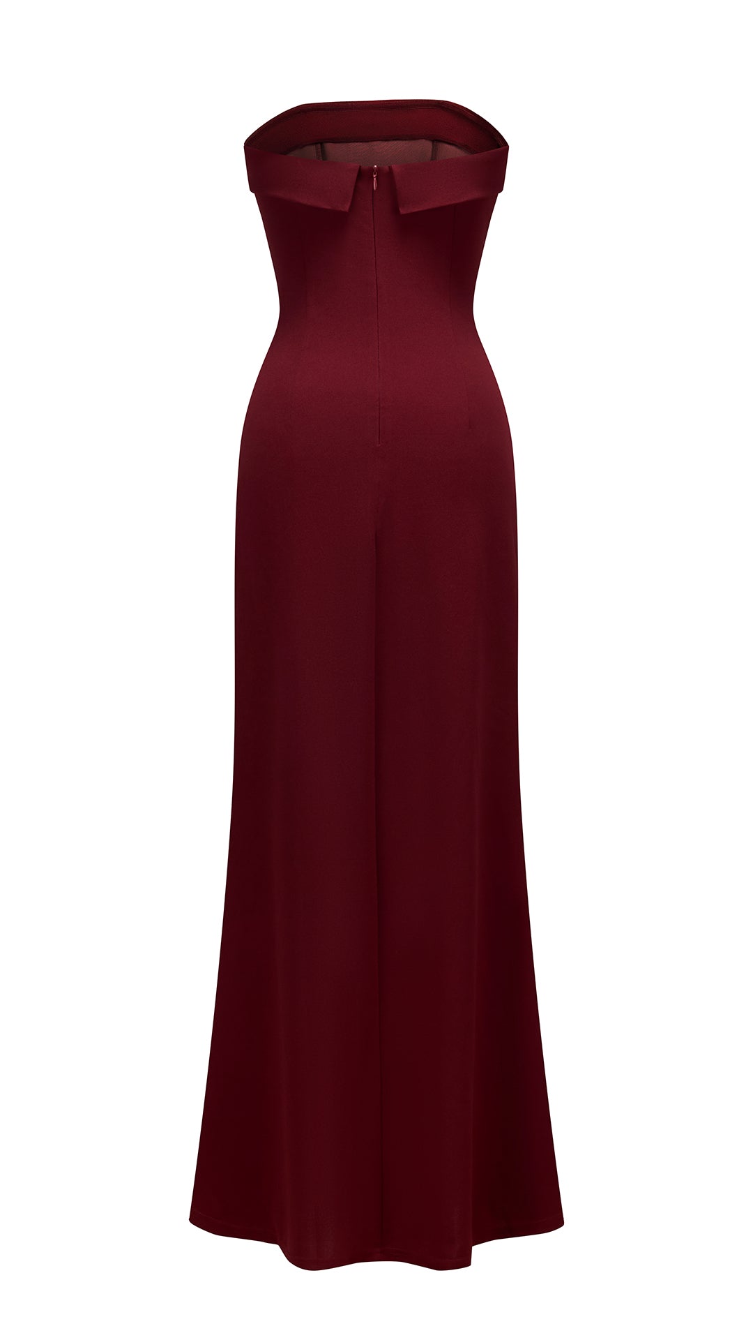 Abito da donna elegante senza spalline con scollo dritto, abito lungo da sera aderente con gonna a sirena, vestito formale per feste, matrimoni e cerimonie