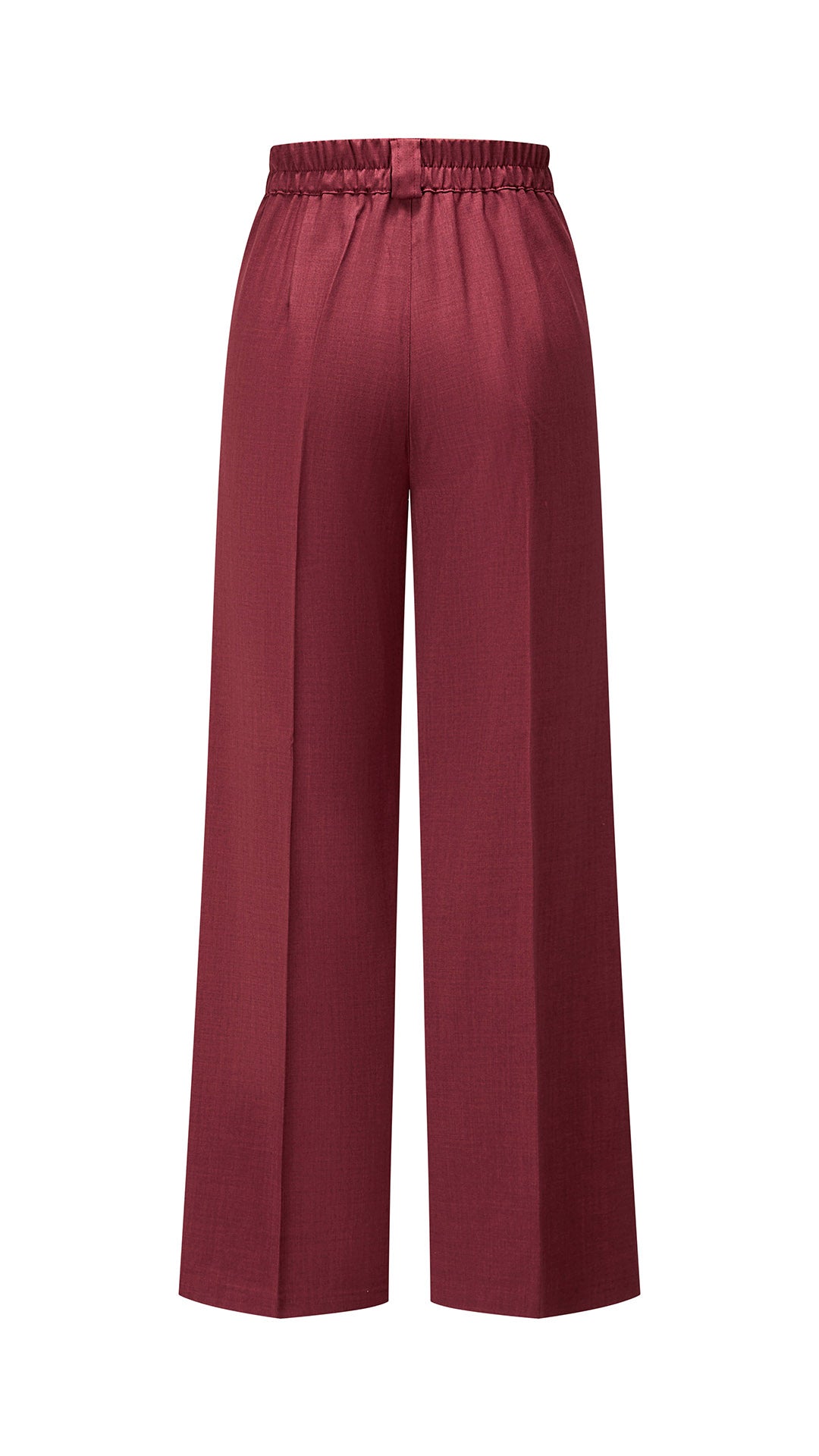 Pantaloni a gamba larga sartoriali donna, vita alta, tessuto leggero, pantaloni ufficio casual