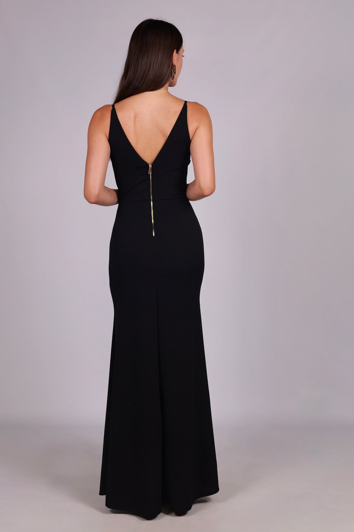 Abito “Loreta” – Eleganza drappeggiata con spacco frontale -4