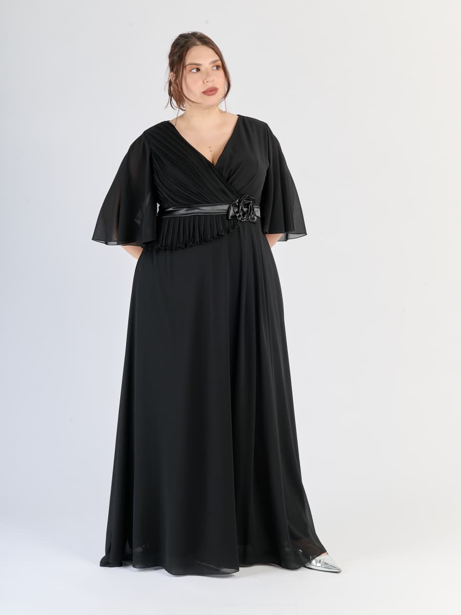 Abito Nero elegante, taglia unica, colore intenso