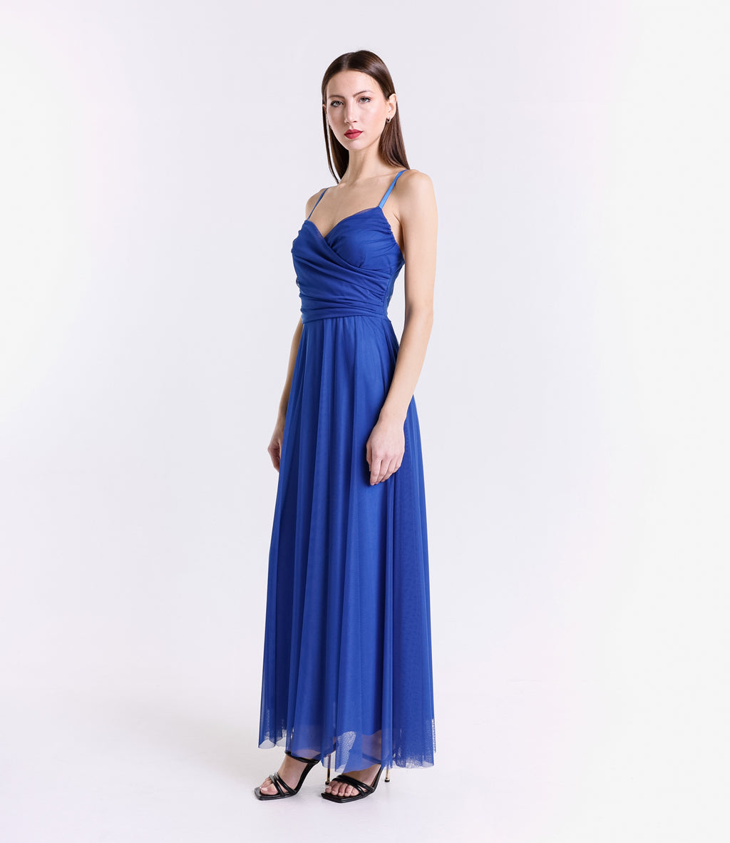 Abito bluette fluido, taglio elegante, per serate estive