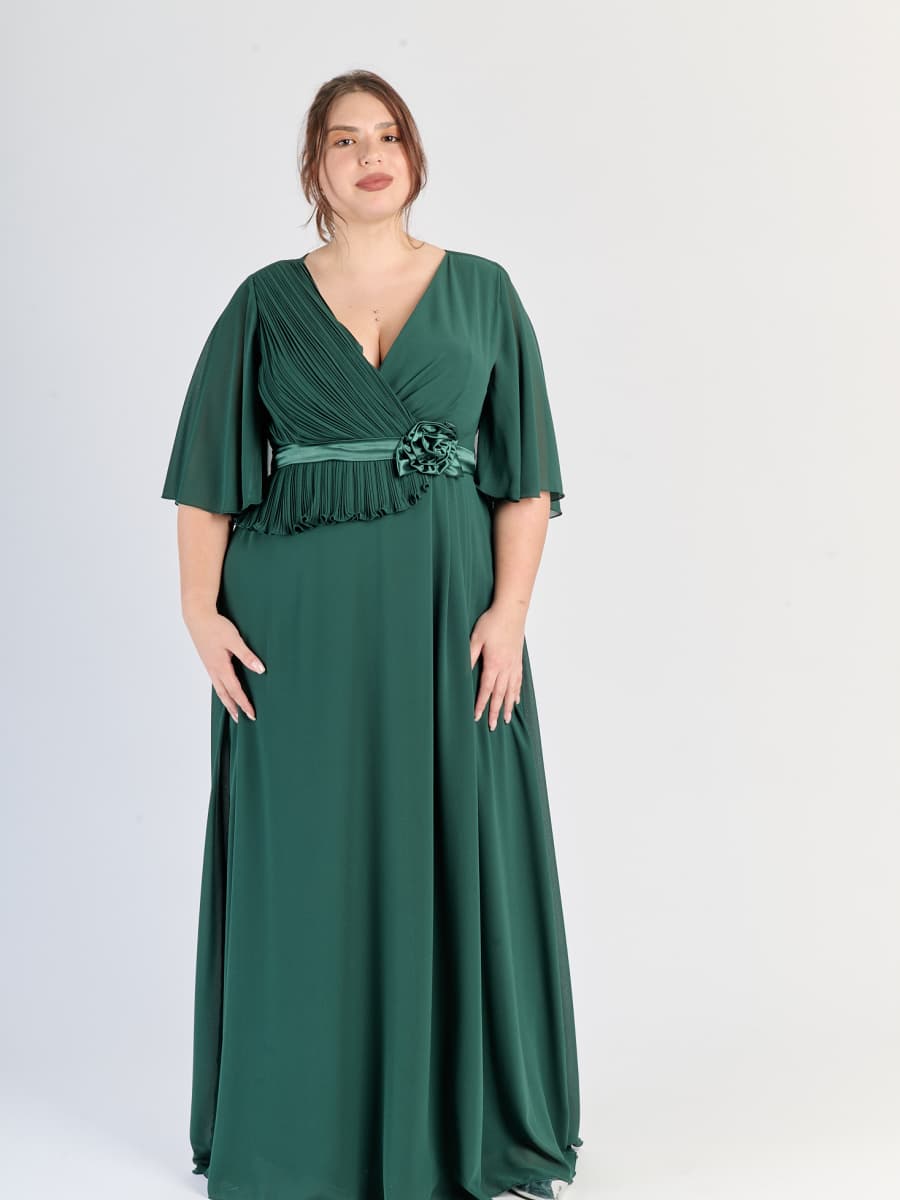 Abito elegante Verde.S per eventi all’aperto, tessuto leggero