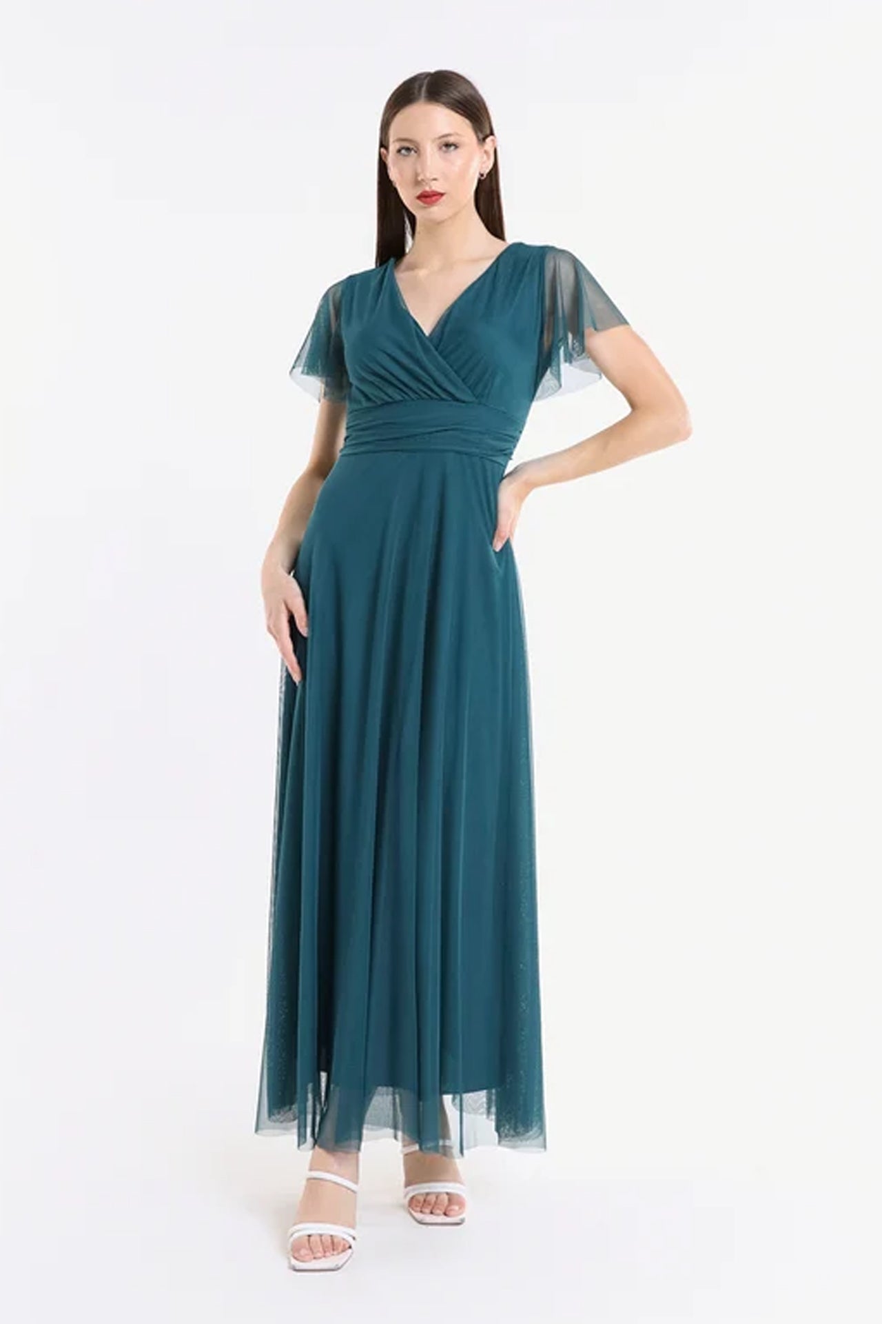 Abito in tulle a maniche corte Vivian