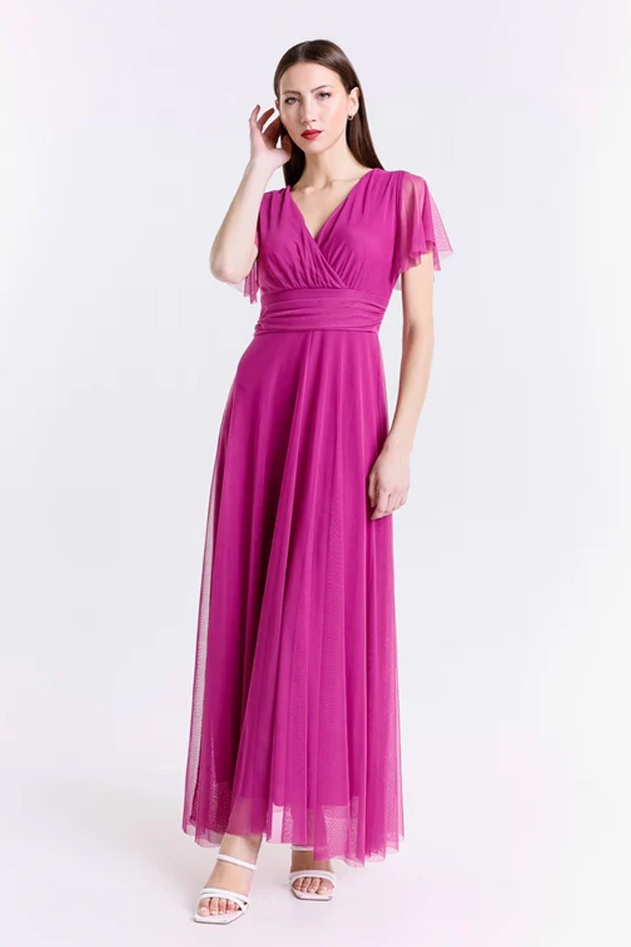 Abito in tulle a maniche corte Vivian