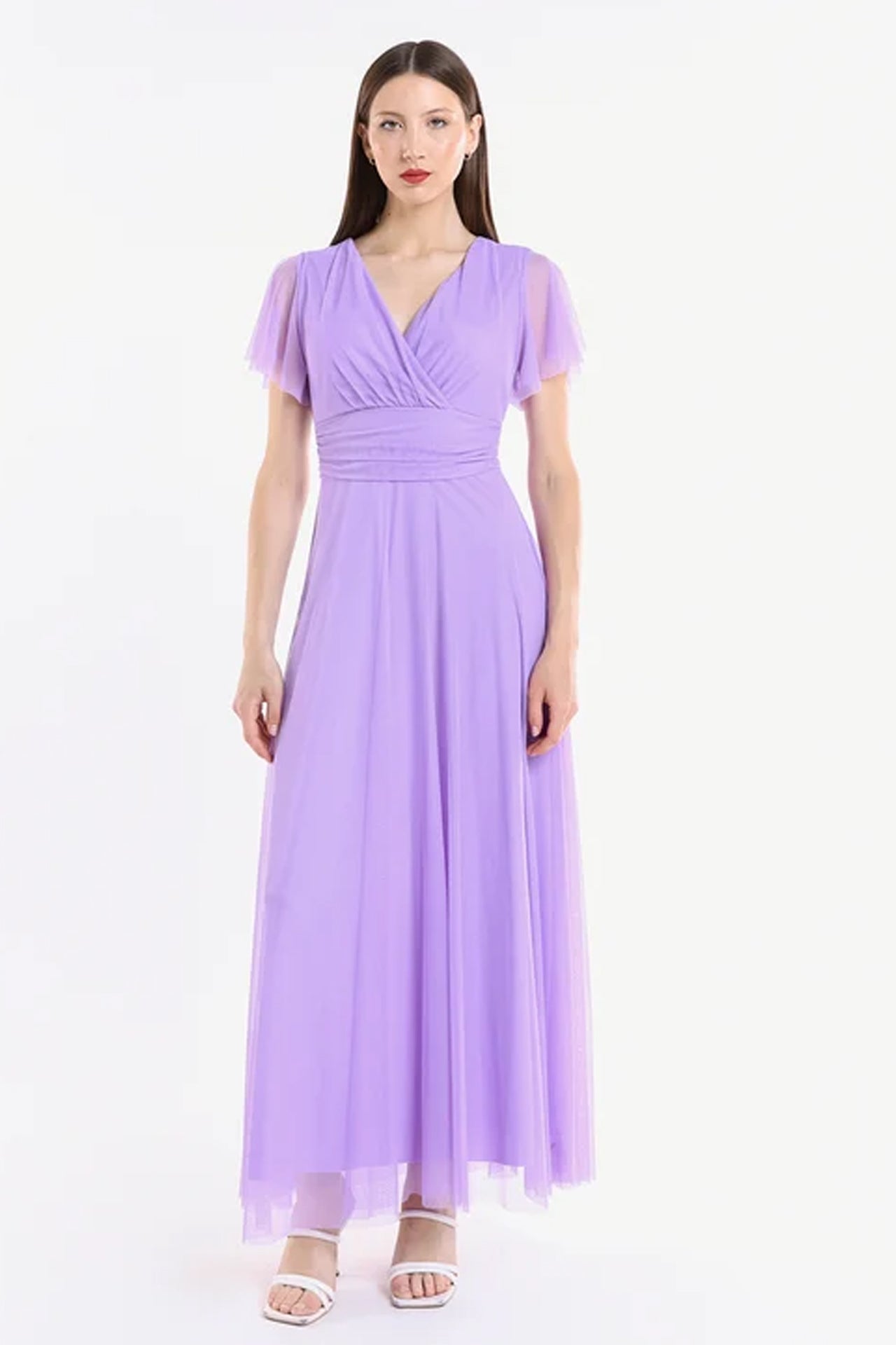 Abito in tulle a maniche corte Vivian