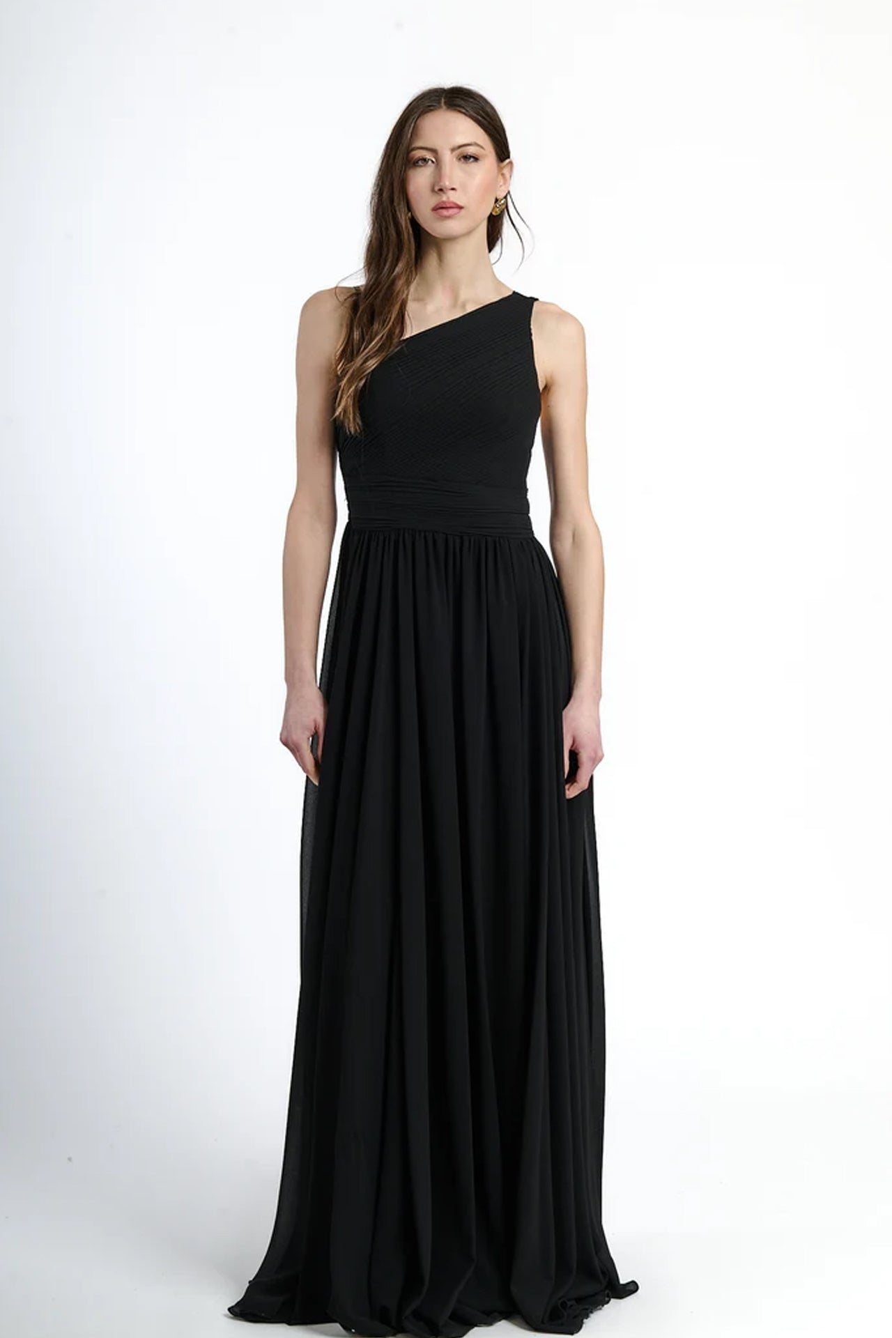 Abito lungo in tulle asimmetrico Luna