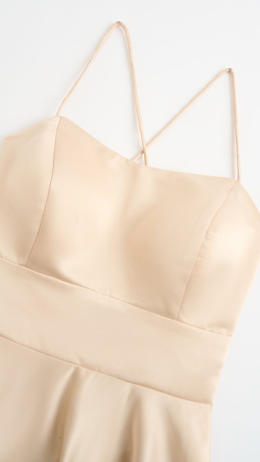 Elegant Long Satin Dress with Thin Straps – “Estella”