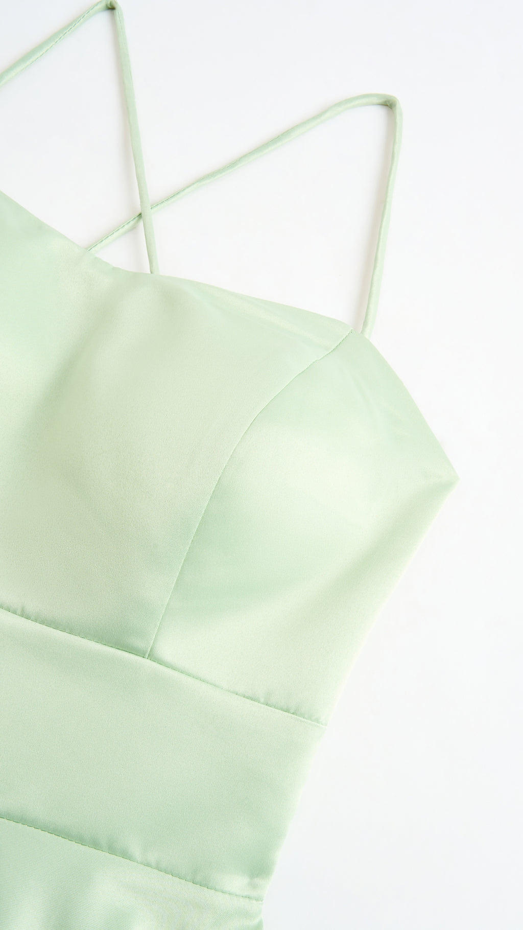 Elegant Long Satin Dress with Thin Straps – “Estella”
