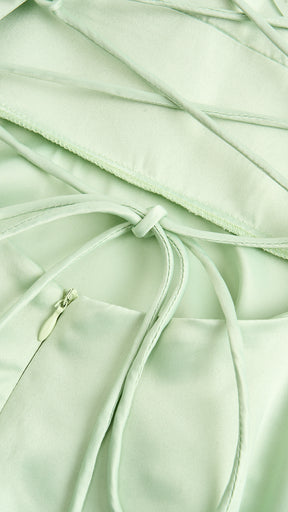Elegant Long Satin Dress with Thin Straps – “Estella”