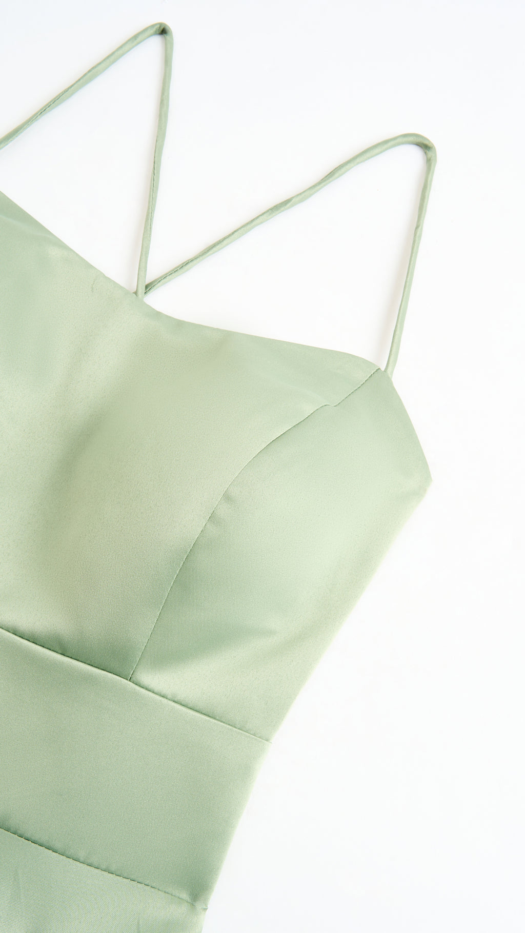 Elegant Long Satin Dress with Thin Straps – “Estella”