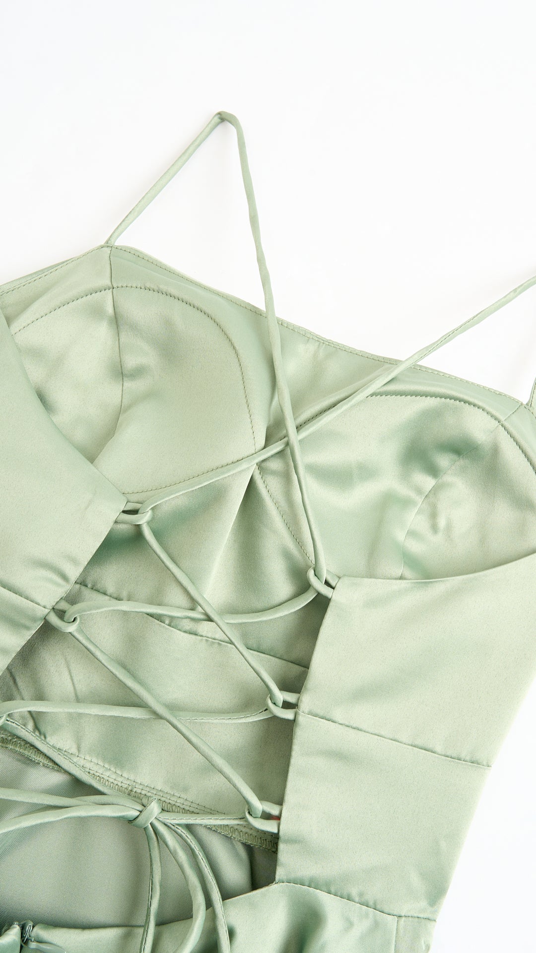 Elegant Long Satin Dress with Thin Straps – “Estella”