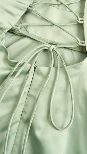 Elegant Long Satin Dress with Thin Straps – “Estella”