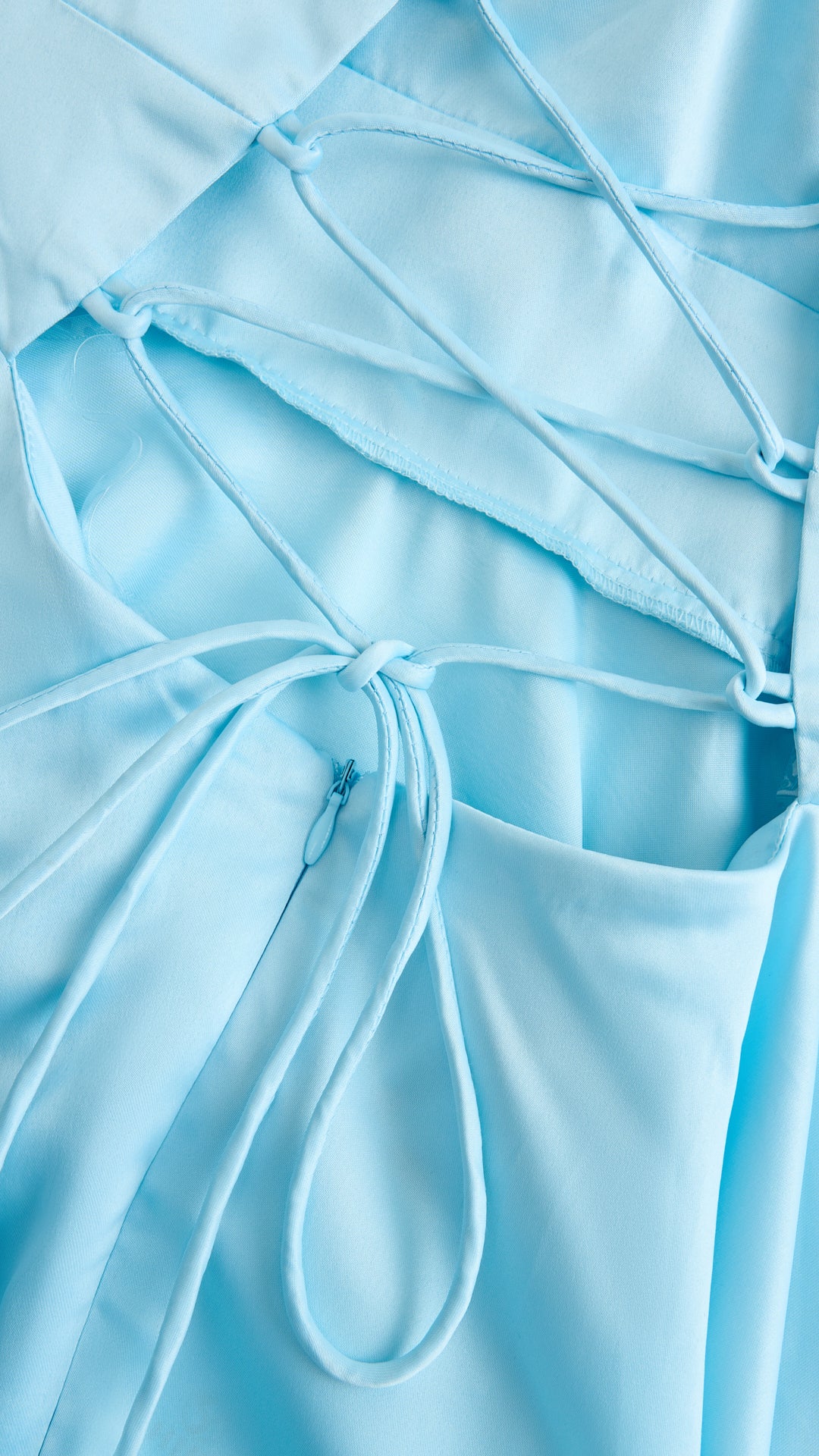 Elegant Long Satin Dress with Thin Straps – “Estella”