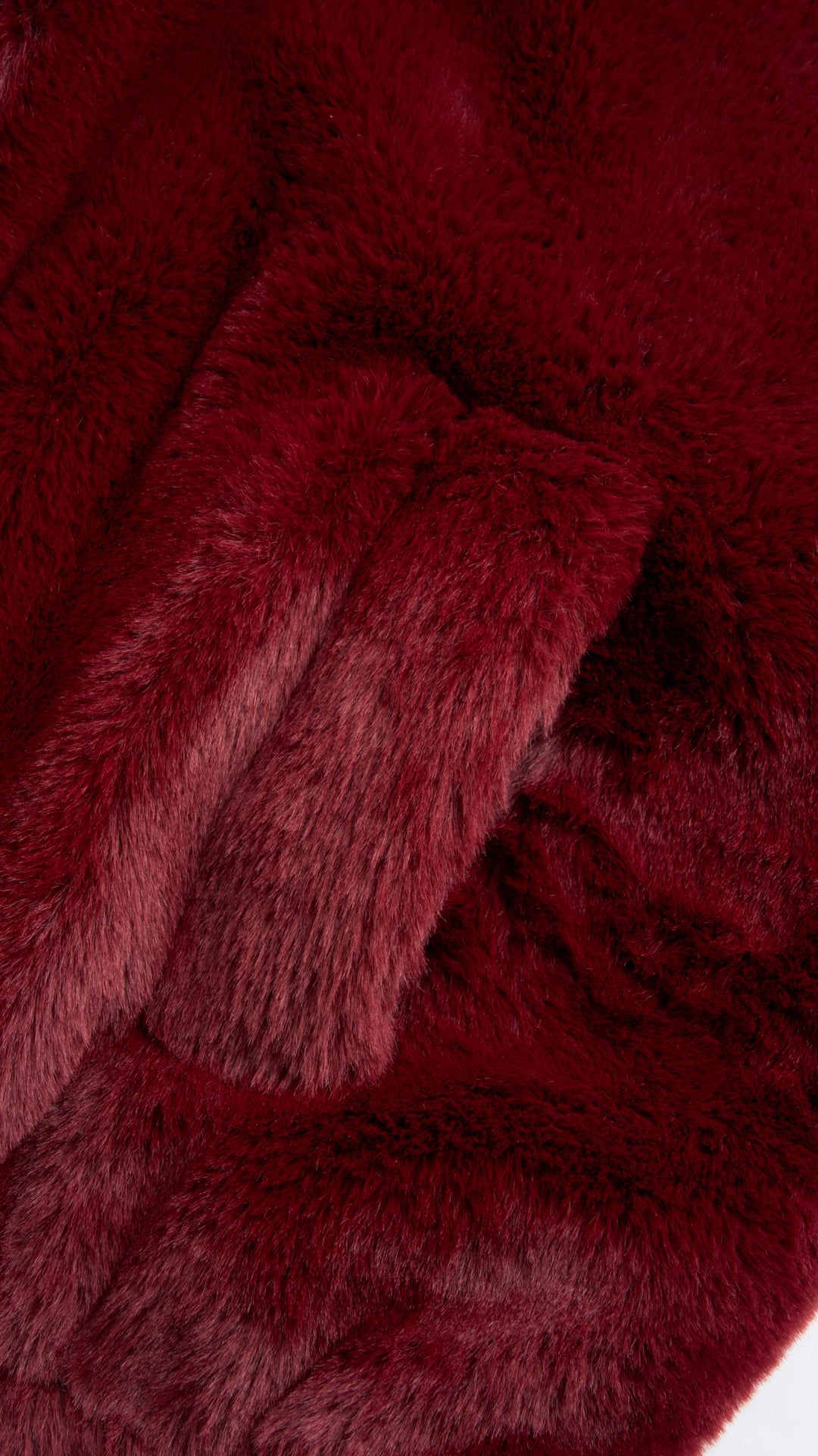 Giacca con cappuccio in peluche sintetica con zip e coulisse