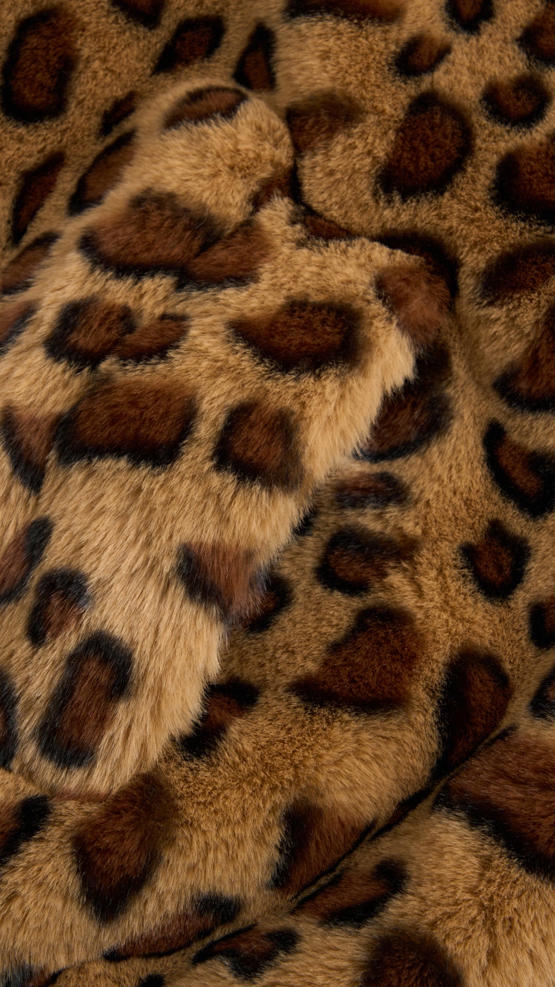 Giacca con cappuccio in peluche sintetica con zip e coulisse