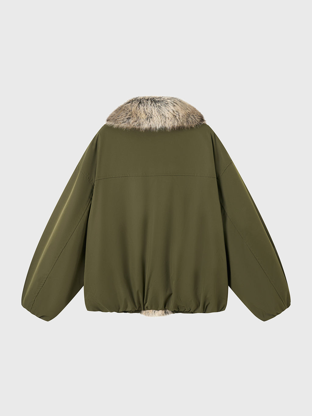 Giubbotto Parka Donna con Collo in Pelliccia Sintetica, Giacca Doppio Uso Foderata Calda, Modello Casual Invernale a Bolla