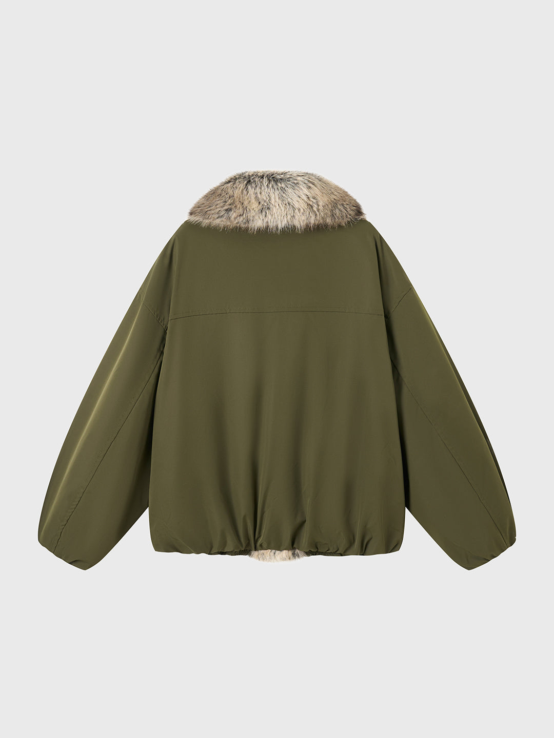 Giubbotto Parka Donna con Collo in Pelliccia Sintetica, Giacca Doppio Uso Foderata Calda, Modello Casual Invernale a Bolla