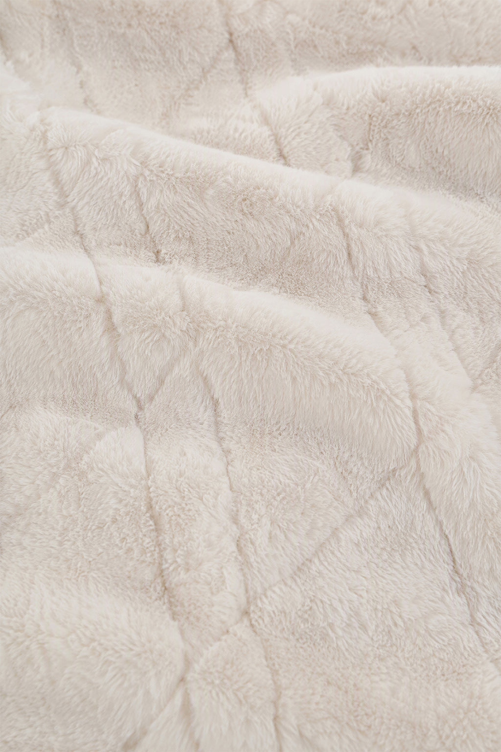 Gilet Senza Maniche in Peluche Sintetico, Colletto Rialzato con Zip, Modello Trapuntato, Giacca Gilet Invernale Casual per Donna Panna-1