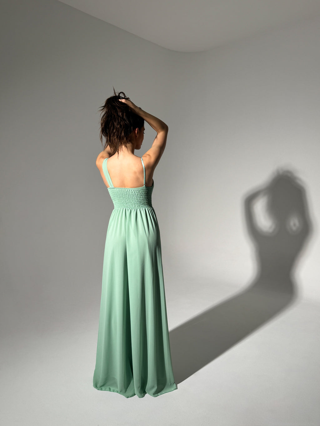 Long asymmetrical tulle dress Luna
