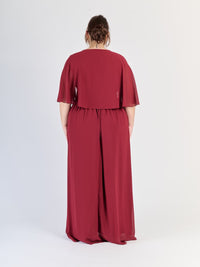 Vestito Bordo da sera, silhouette Suggestiva