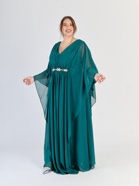 Vestito da cerimonia Verde.S, tessuto leggero, colore vivace