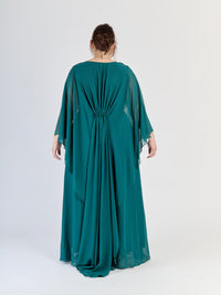 Vestito elegante Verde.S, ideale per eventi all’aperto, flusso naturale