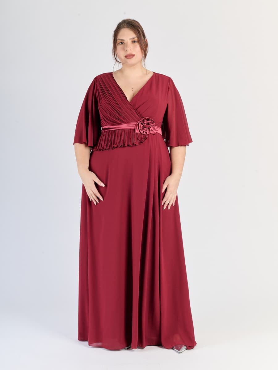 Vestito formale Bordo, design passionale, stile accattivante